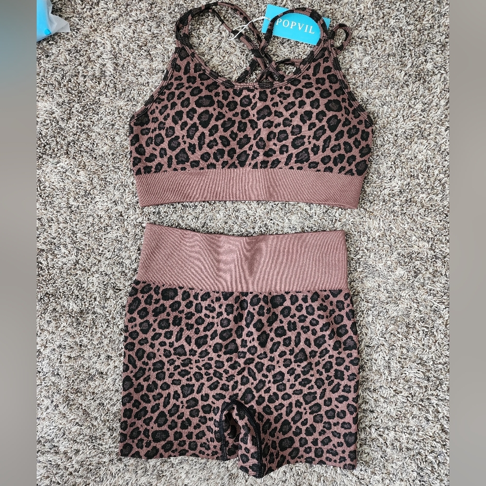 Leopard Print Activewear Set